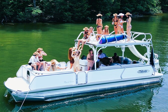 30ft Double Decker Slide Party Pontoon on Percy Priest - 16 max - Key Highlights to Know Before You Go