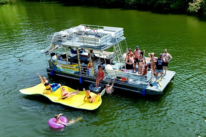 30ft Double Decker Triple Slide Party Boat with Captain up to 22 - Percy Priest Lake Party Cove: Why this feels like a real event