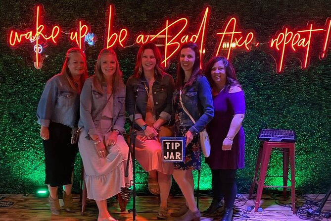 Axe Throwing Experience with Private Lane and Coach - Skyline views, murals, live music, and the full bar/restaurant angle