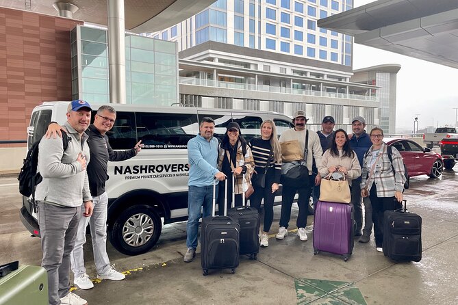 Private Nashville Airport Shuttle to Downtown Fast and Easy - Driver Photo Reminders and Message-First Support
